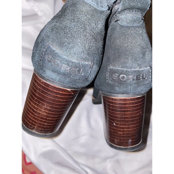 SOREL FARAH Tall BLACK WATERPROOF SUEDE LEATHER UPPER MID BOOT Women Size 9.5 - Picture 12 of 12